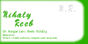mihaly reeb business card